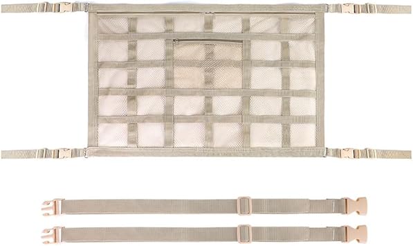 Car Ceiling Cargo Net for GMC Sierra EV 20242025 2026 BT1, Interior Overhead Storage Organizer with Zipper Pocket, Roof Mesh Grid Pouch Automotive Accessories,70 * 50