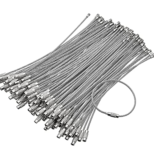Porte-clés en fil métallique en acier inoxydable durable de 15,2 cm pour suspension, 120x