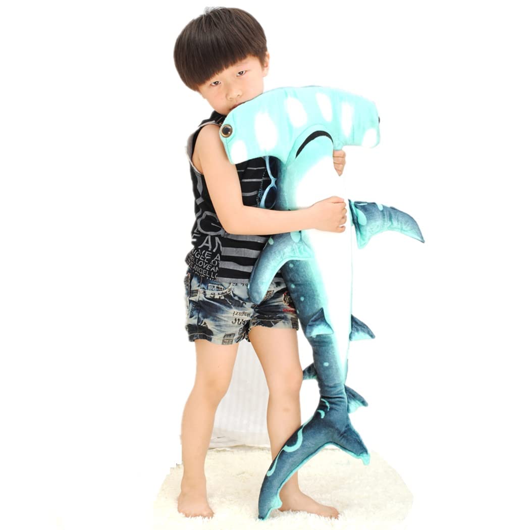 39 Inch Plush Hammerhead Shark Soft Stuffed Marine Wild Animals Toy Gift for Boys and Girls