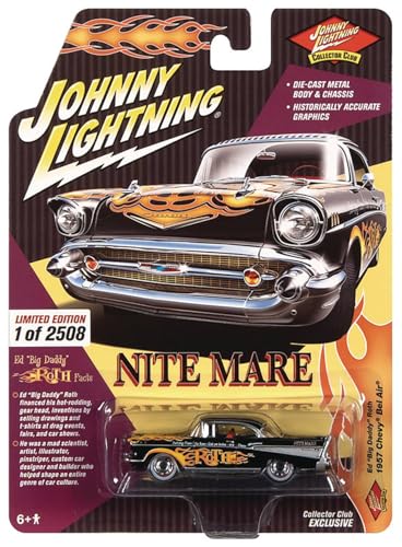 Johnny Lightning Collector Club Car 1957 Chevy Bel Air Ed Roth miniatura 1