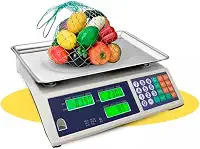 Balança Digital Comercial TechnoLar 40kg, Bivolt 110/220V, Display LCD, Alta Precisão, Aço Inoxidável – Branca