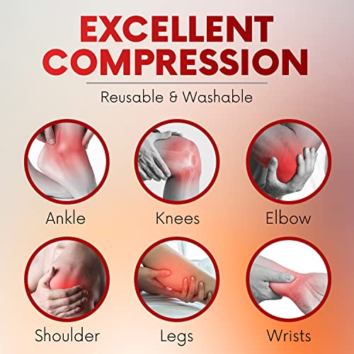 Healqu Premium Elastic Bandage - Self-Closure Compression Wrap For Legs, Knees, Ankles, Wrists, Elbows, Shoulders - 3 Inch By 5 Yards, Box Of 10 Rolls Athletic Stretchable Bandage Wrap #TOP5