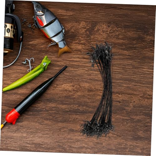 50pcs Fishing Line Fluorocarbon Bite Leaders Steel Wire String miniatura 5