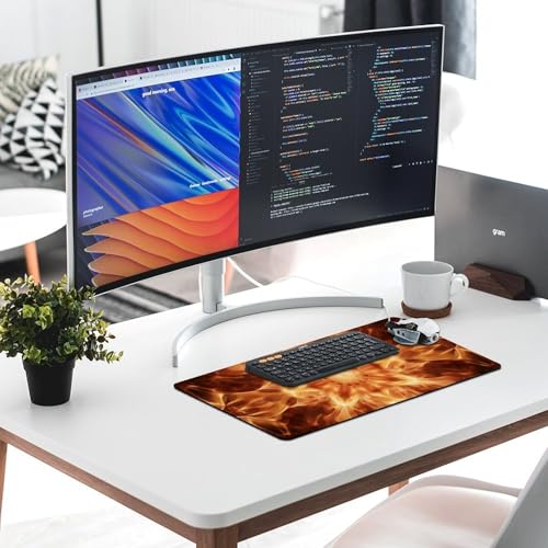 Mouse Pad Gaming Diseño Llama 60x30 cm Antideslizante miniatura 6