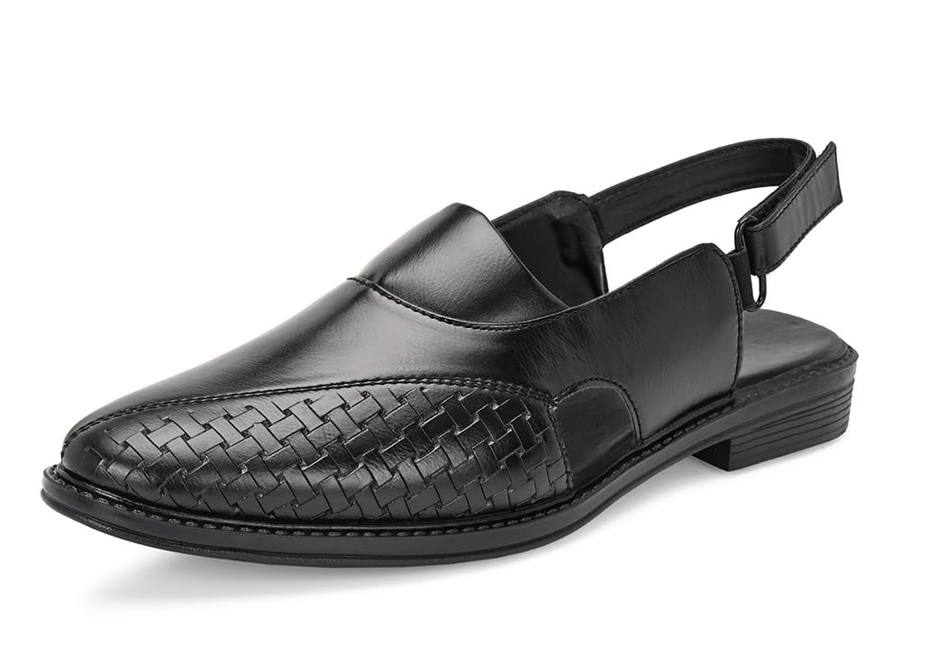 PU Leather Sandals for Men | Peshawari Sandals | Ethnic Sandals-image-48