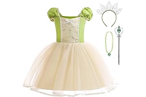 Dressy Daisy Green Princess Dress with Accessories for Girls