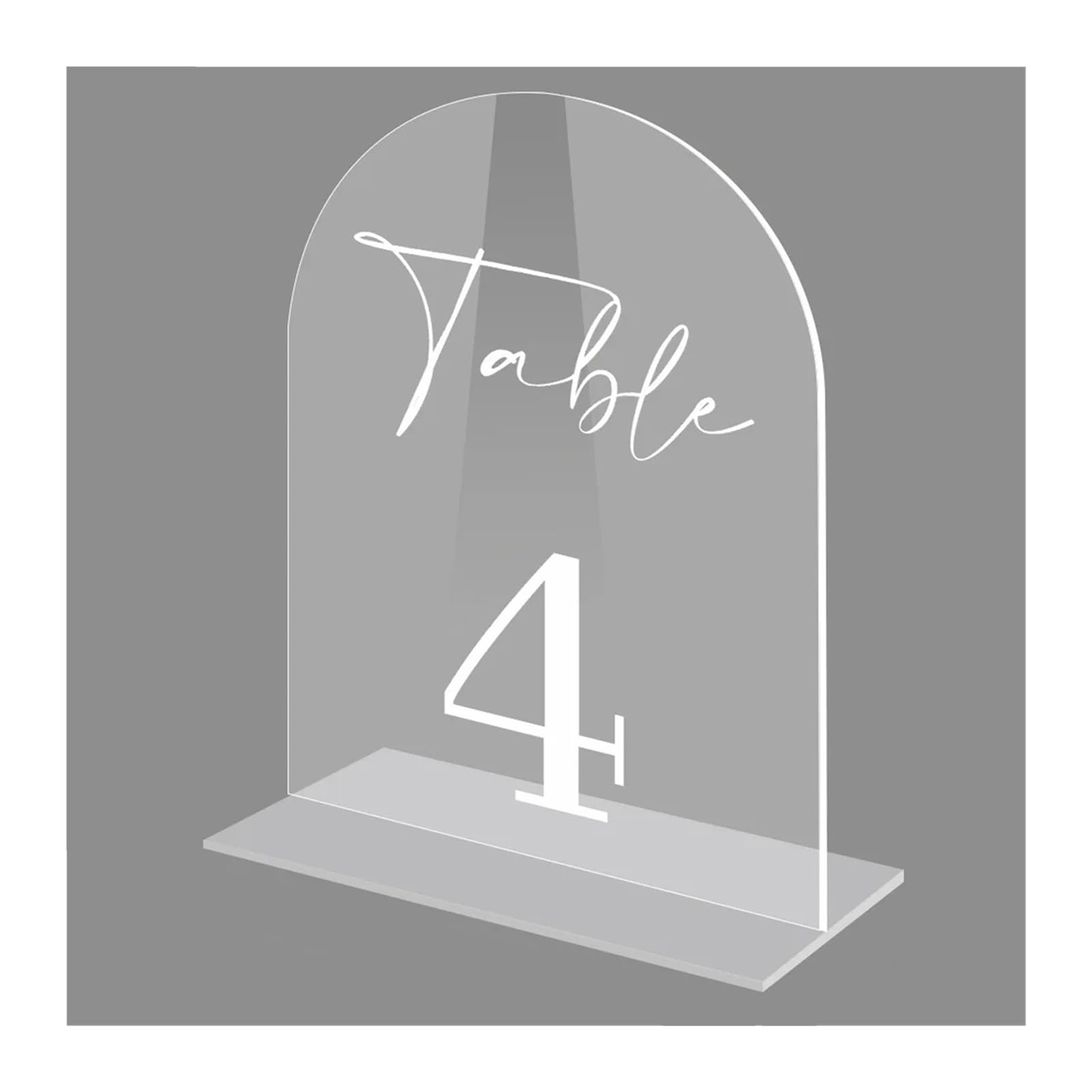 Segnale di Numero del Tavolo Acrylic Digital Table Label, Wedding Number, DIY Personalized Seat(Transparent L,Number 1-25)