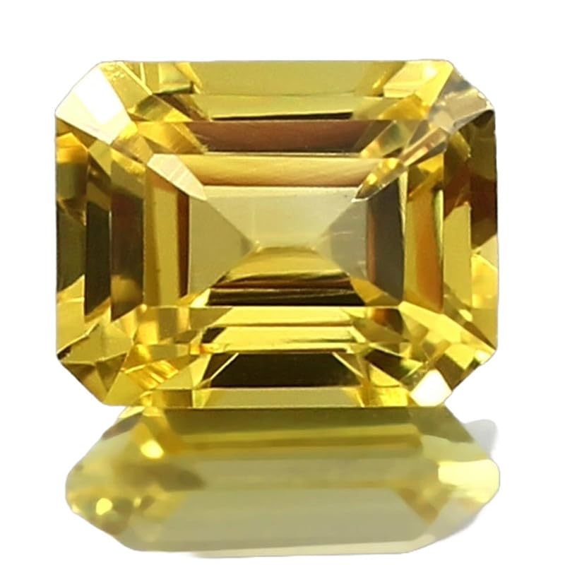 Saphir jaune naturel 9x7mm anti-ternissement pour réparer ou fabriquer une bague et un collier
