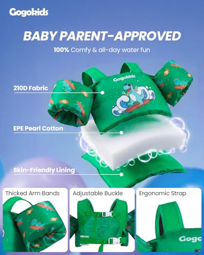 Image of Gogokids Puddle Float Jumper 24-66 Pounds, Toddler Swim Vest Kids Floaties