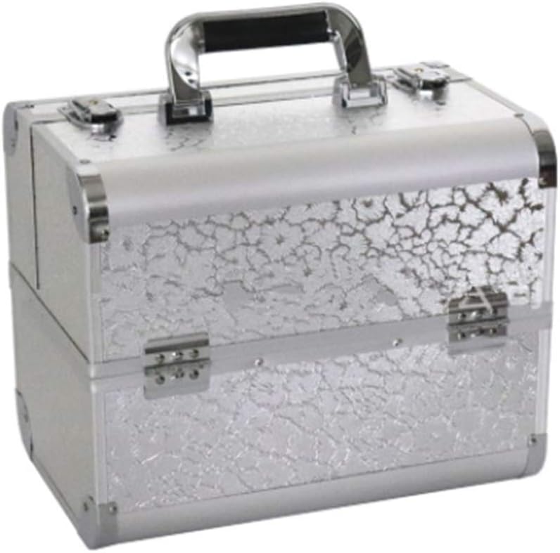 Makeup Professional Adjustable - 4 Trays Cosmetic Cases Makeup Storage Box with Lock and Compartments,32x21x26cm,pink2 (black2)