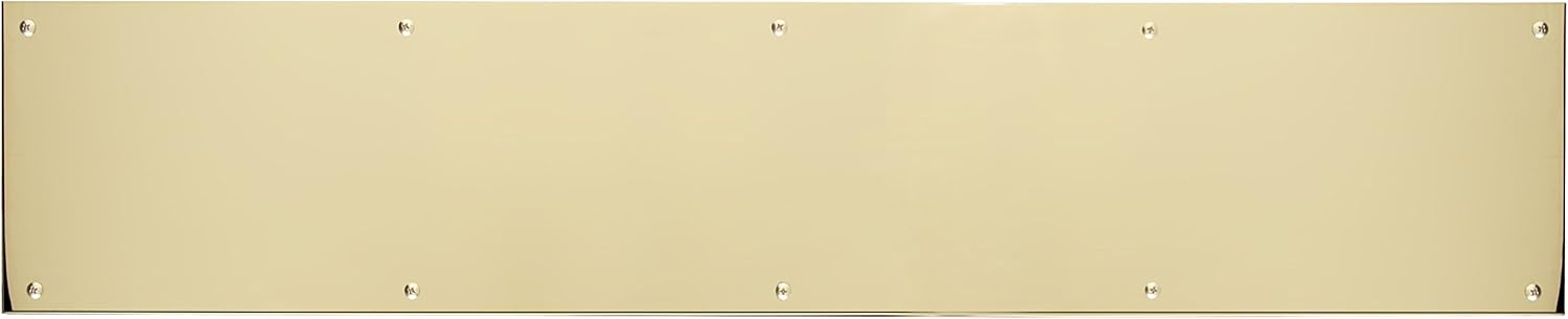 BRASS Accents A09-P0628-605 Polished Brass 6" x 28" Kick Plate Screw Mount