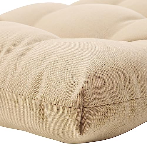 Image of QILLOWAY Outdoor Bench Cushion - 51x18x4 Inch Waterproof Patio Bench Cushion, Durable Bench Cushions for Outdoor Furniture, Replacement Outdoor Bench Cushions for Garden, Deck,Beige,Sand,Camel