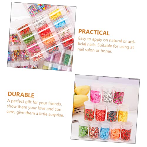 Beaupretty 24 Caixas Acessórios Para Unhas Fatias De Morango Encantos De Unhas De Frutas Encantos De