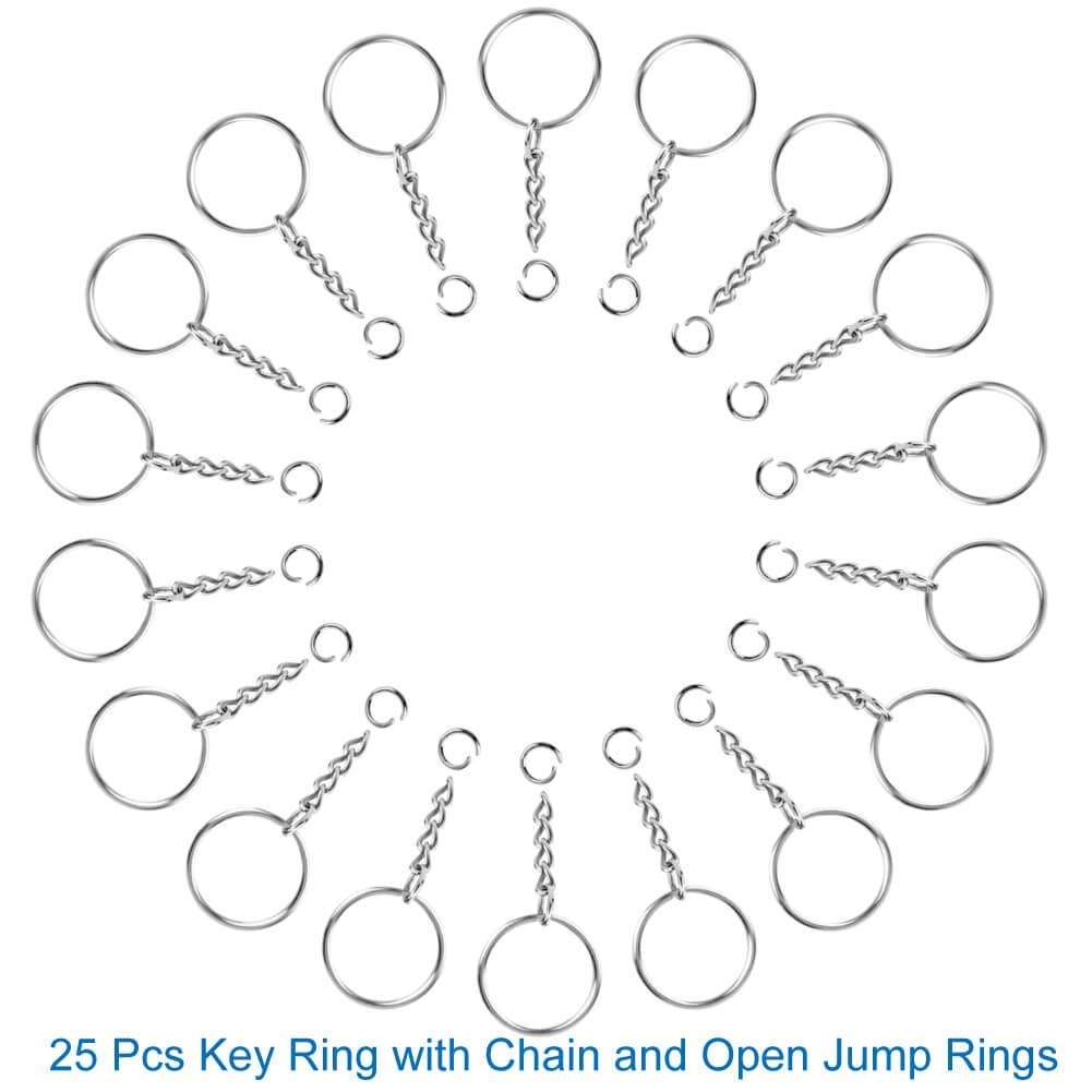 DIY Crafts Pack of 36 Pcs Set, Equal Ratio Tassel Keychain Jump Ring, Jump Rings Faux (Pack of 36 Pcs Set, Equal Ratio Tassel Keychain Jump Ring) 1