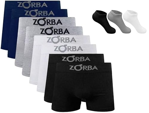 Kit 10 Cuecas Boxer Algodão Box + 3 Pares Meia Tedsocks 1500…