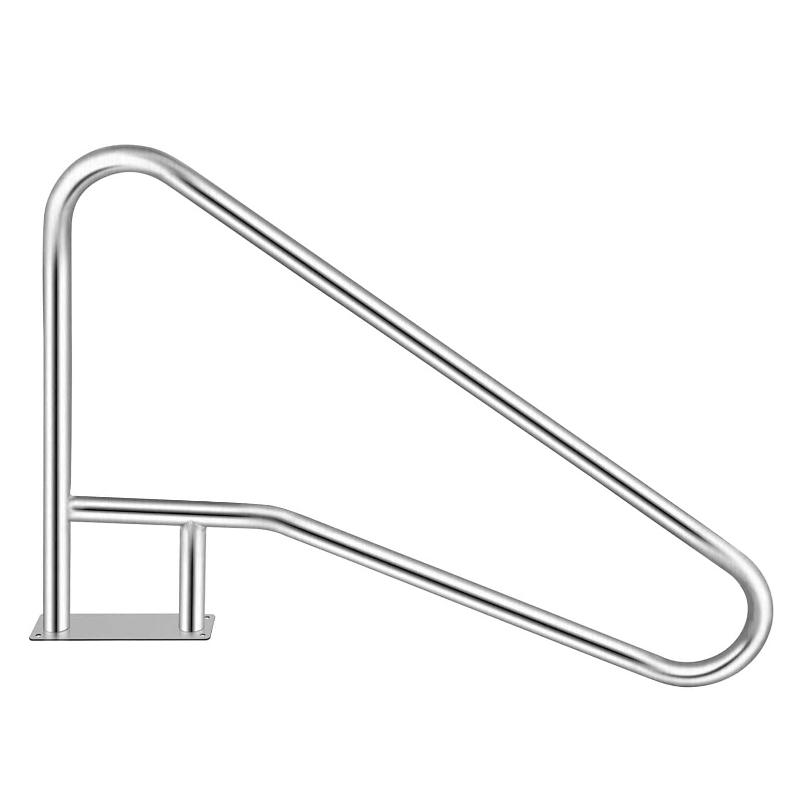 Pool Haltegriff Bogen Schwimmbad-Handlauf für Inground-Pool Silber 304 Edelstahl-Pool-Sicherheits-Handlauf mit Schnellspannsockel und Zubehör für Spa-Club, Garten-Hinterhof-Pools