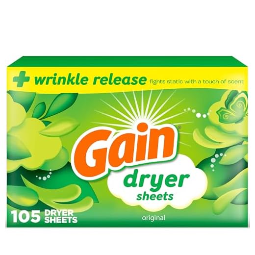 Gain, Fabric Softener Dryer Sheets, Original Scent, 105 Count