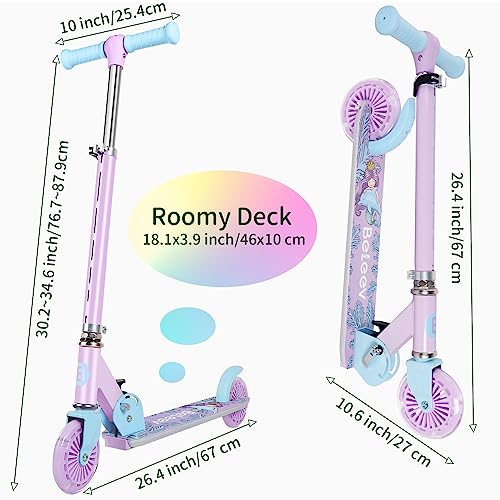 BELEEV Light-Up Folding Kick Scooter
