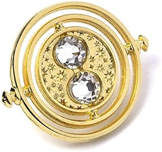 Carat Shop - Fixed Time Turner Pin Badge, One Size, Gold Plated, No Gemstone