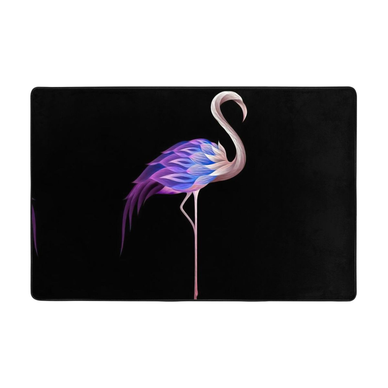 Tapis flamant rose abstrait doux grand salon chambre salle de bain EdWal