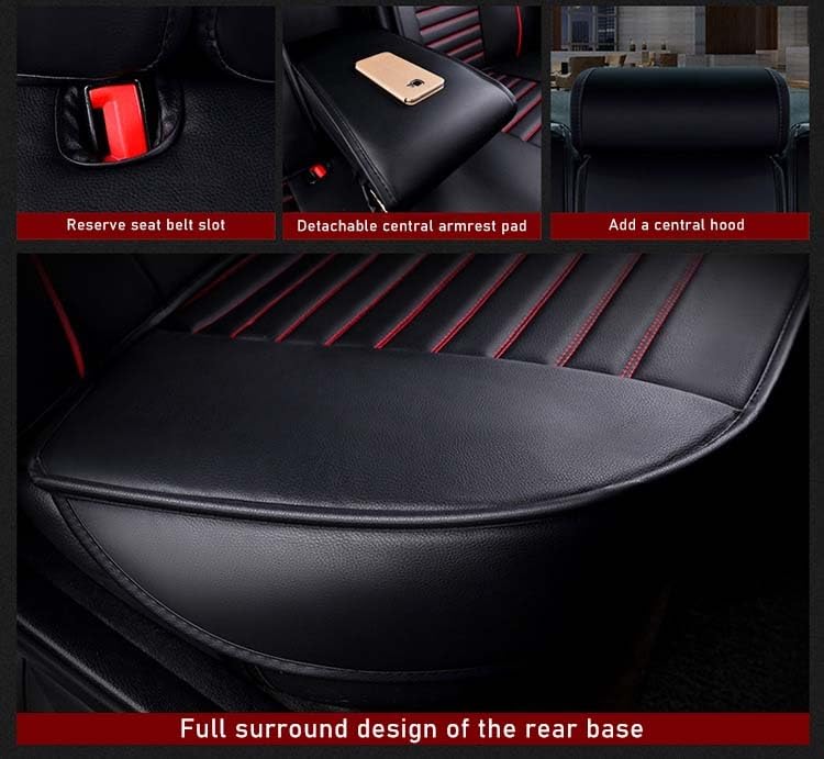 Housse de siège auto en cuir PU et couvre coussin antidérapant