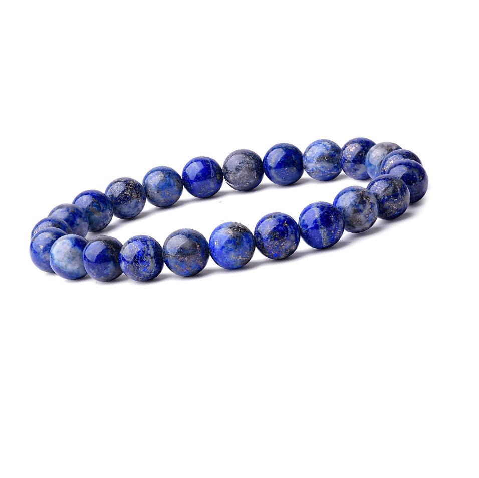 Bracelet perles Lapis lazuli 8mm fait main pour homme et femme
