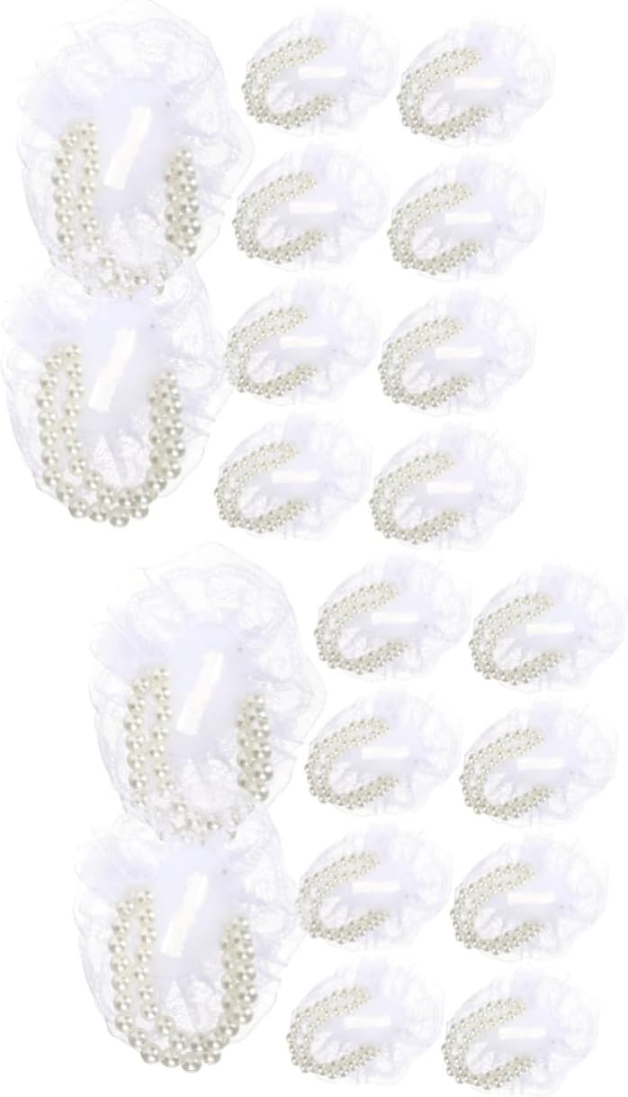 LALAFINA 24pcs Lace Wrist Corsage Bracelets Wedding Supplies for Bride Bridesmaids Mothers Band for Custom Corsages Elegant Design for Special Occasions