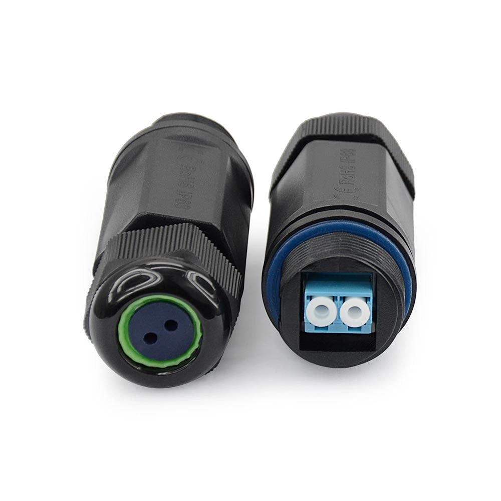 FASTCABLiNG Fiber Optic Cable Coupler/Connector, LC to LC, Singlemode, Duplex, IP68 Waterproof, Outdoor use, Fiber Optic Cable Extension