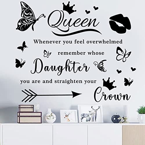 Wall Sticker Room Decor Vinyl Wall Decals Sayings Art Lettering Wall Stickers & Murals Queen Inspirational Wall Decor Sticker For Teen Girls Bedroom Living Room Wall Quotes Stickers Home Decorations. #TOP19
