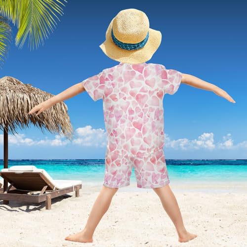 Image of visesunny Little Boys Short Sleeve T-Shirt Beach Shirts for kids children Casual Shorts Set Summer Clothes Outfits