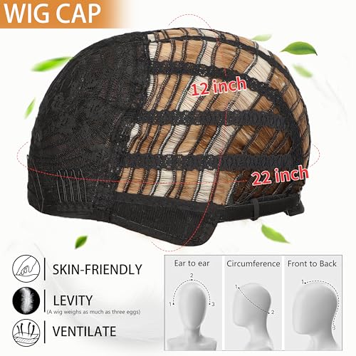 Image of Nnzes Short Wavy Bob Wig with Bangs for Women Shoulder Length Curly Soft Ombre Light Brown With Blonde Synthetic Heat-Resistant Fiber Hair for Daily & Party Use