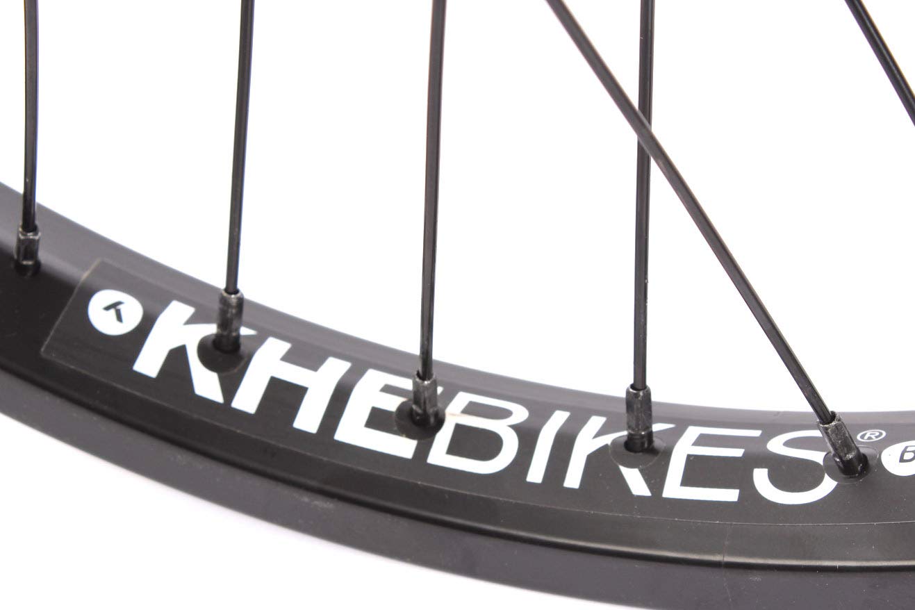 KHE BMX tylne koło aluminiowa obręcz KHE BIG400, 36 otworów, 14 mm, czarna, 9 zębów, zębatka i taśma do obręczy