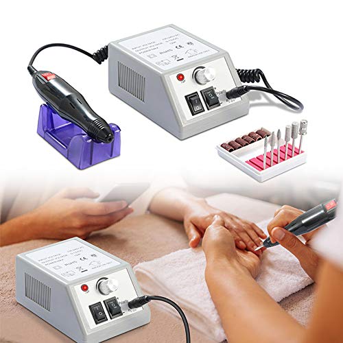 Elektrische Nagelfräser Fräser Nagelfeile/Maniküre/Pediküre Kit Maniküre Set plus 6Bits und Schleifhülsen mit geringem… – Bild 4