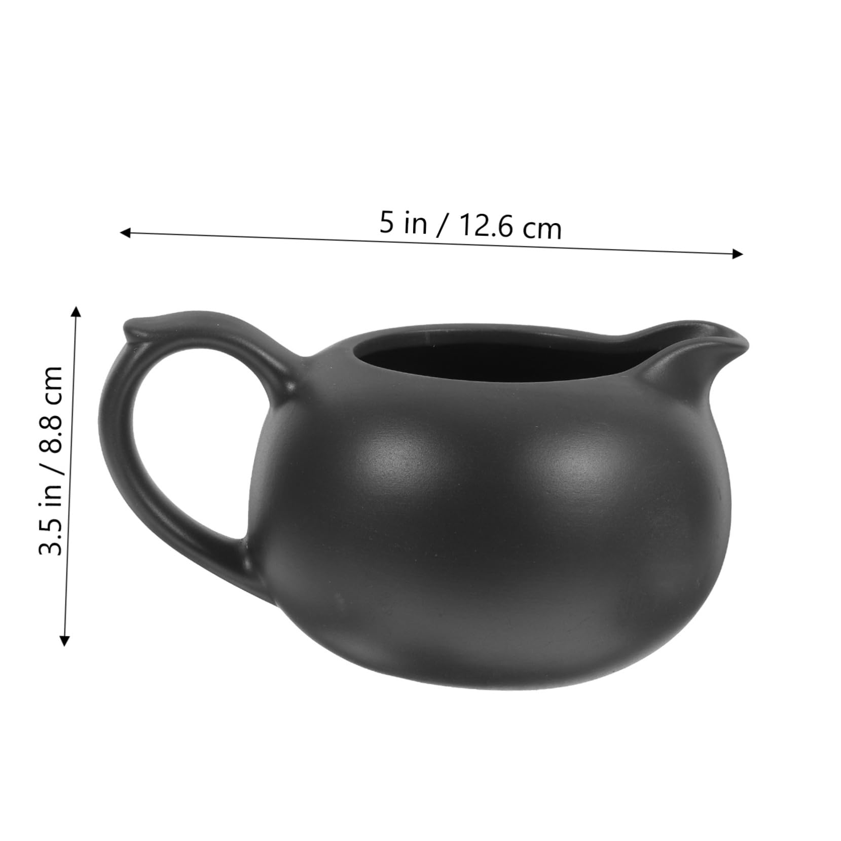 PRETYZOOM Jarra Diseño Único y Fácil de Usar de Cerámica Negra para Servir Leche y Jarabe Adecuado para Cafeterías y Decoración del Hogar Moderna