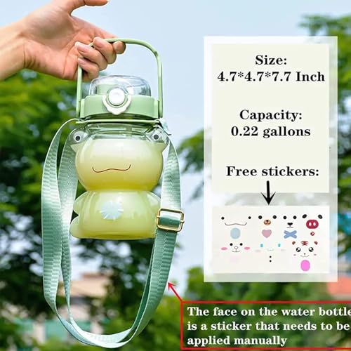 Botella de agua infantil sin derrames con pajita para el colegio 6
