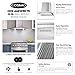 COSMO COS-668WRC75 30 in. Vista Collection 380 CFM Ducted Wall Mount Range Hood, Button Controls, LED Lights, Stainless Steel