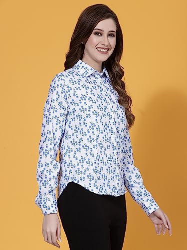 Image of OOMPH! Women's Cotton Regular Fit Floral Button Down Shirt