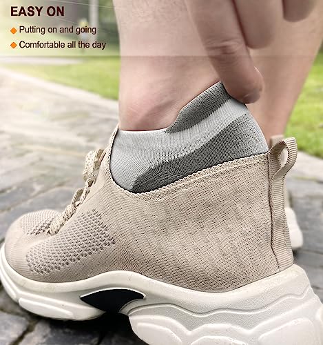 Image of BULLIANT Men Running Socks 6Pairs-Ankle Athletic Socks Wicking Cushioned for Men Walking-Arch Compression Support(6Pairs,Shoes Size:Men 10-12)