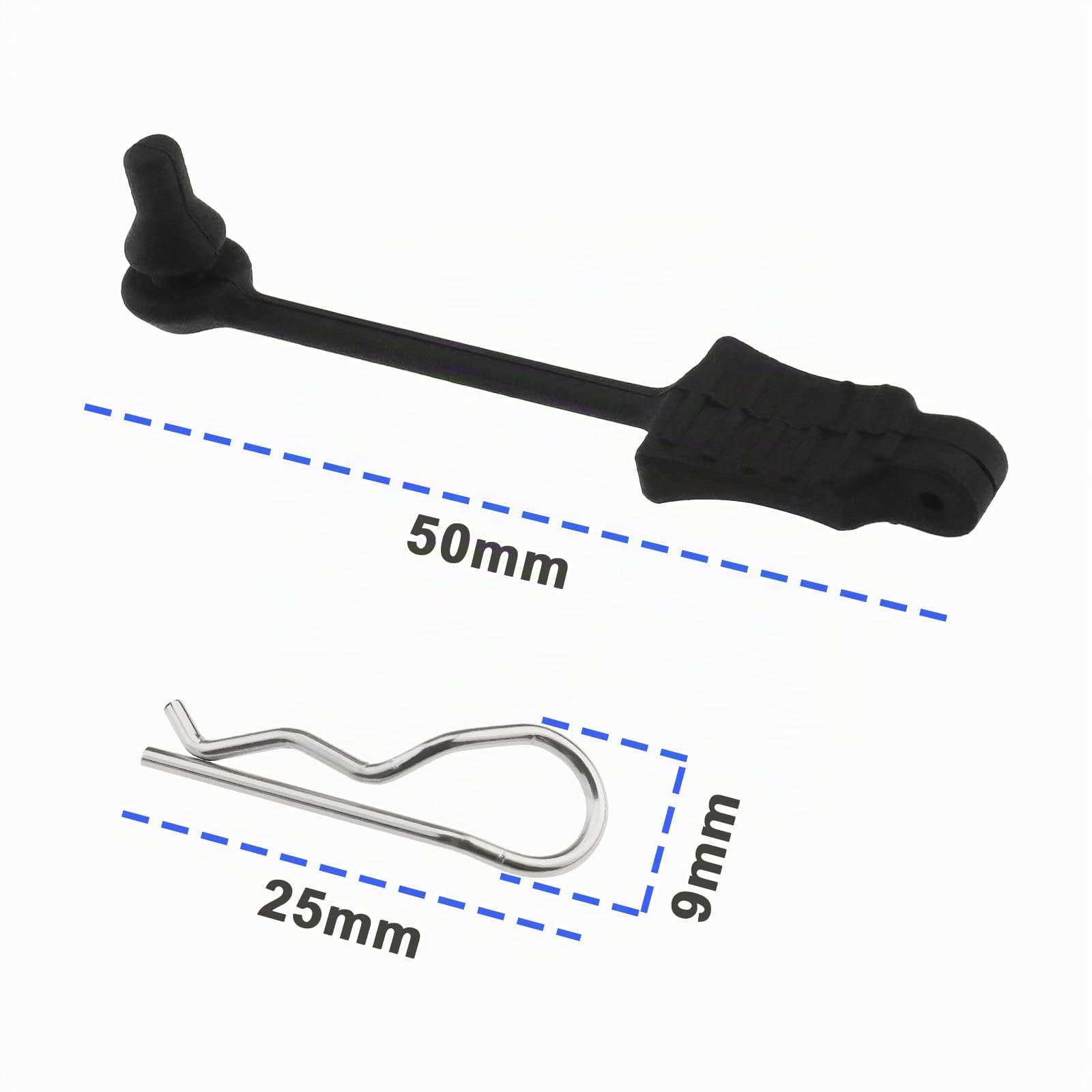 EMSea 8 Set Clips de Carrosserie RC Bent Springy R Pins Corps Clip Accessoires de Clips de Carrosserie Compatible avec 1/8 1/10 RC Modèle de Voiture en Plastique et Métal