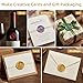 Wax Seal Stamp Kit,10pcs Sealing Wax Stamp Heads Flower Classical Crafts Waxs Seal Stamps with a Wooden Handle for Invitation Envelopes Letters