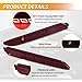 Nrgedzam 2PCS Rear Bumper Reflectors Brake Tail Lights Sequential Turn Signal Lamps Compatible For Toyota Camry Sienna Avalon Venza Sienna Lexus GX470 RX300 (Red Lens)