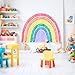 Learn & Grow Magnetic Wall Decal – Rainbow Magnetic Wall Arch for Kids Playroom Decor - Peel, Stick & Doodle Sticker Board Sheet - Multifunctional Magnet Tiles Learning Panels for Creative Play