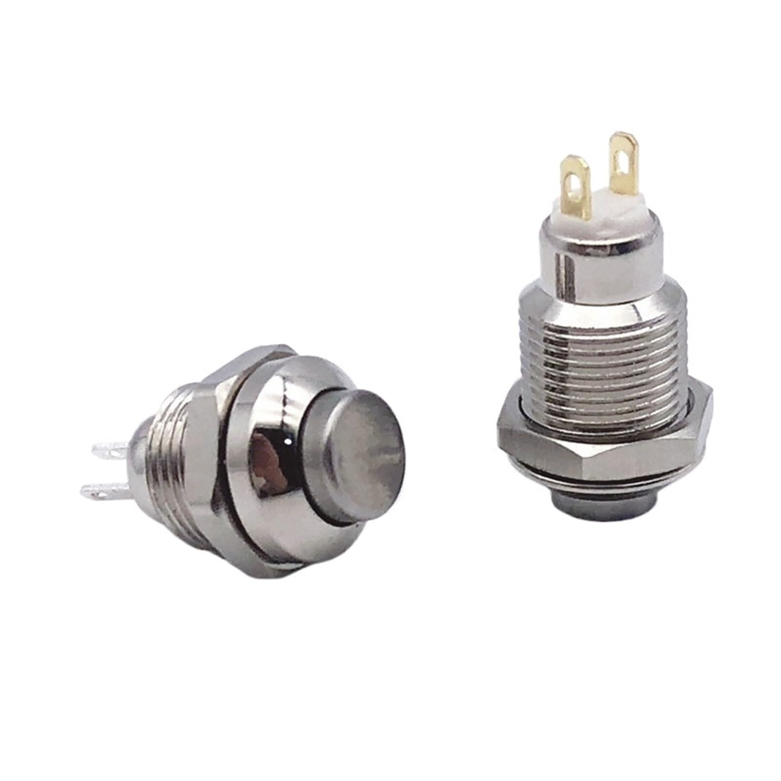 Interruptor de botón de metal de 10mm 1NO 3A para panel de control eléctrico 7