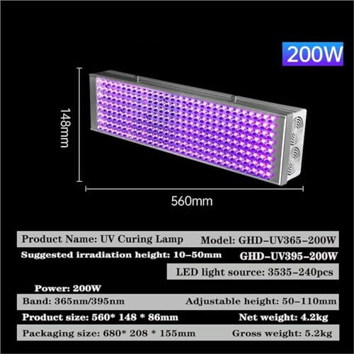 Détection fluorescence sèche et polymérisation UV rapide avec lampe 200W