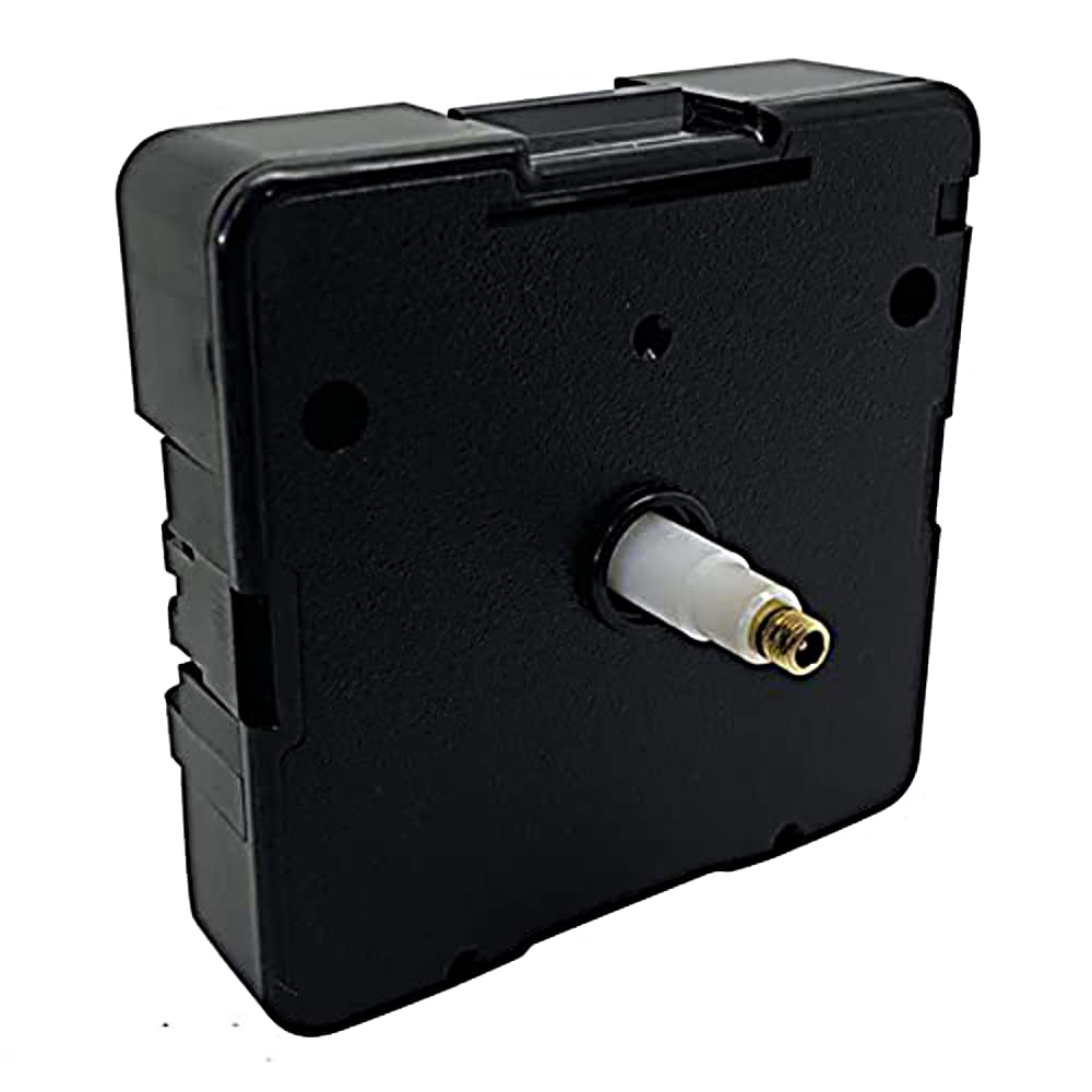 Dans Clock Shop Black New Uts Quartz German Reverse Anti-Clockwise Backwards Barber Clock Movement Mechanism 16Mm Euroshaft Battery Powered