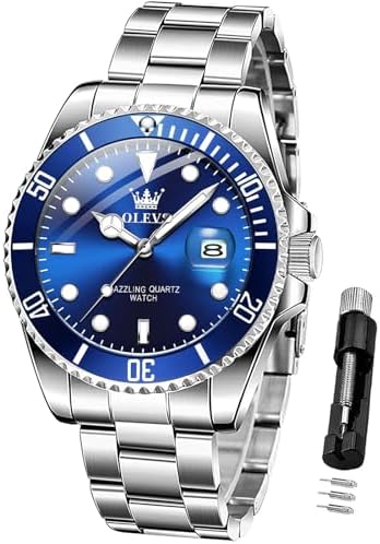 OLEVS Luxury Watches for Men Big Face Stainless Steel Business Dress Analog Quartz Watch with Day Waterproof Luminous Mens Wrist Watch OLEVS Luxury Watches for Men Big Face Stainless Steel Business Dress Analog Quartz Watch with Day Waterproof Luminous Mens Wrist Watch