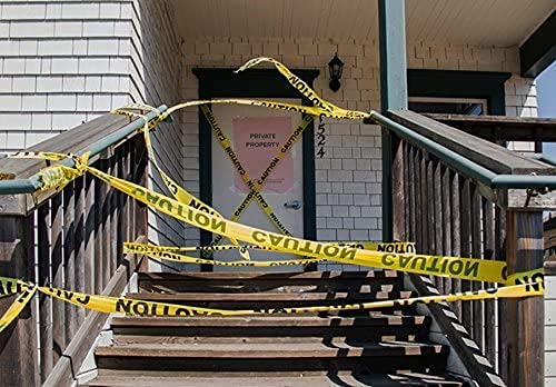 Caution Tape 2 Pack 3 inch x 1000 feet, Bright Yellow w/Bold Black Text, 3" Wide for Maximum Readability Strongest & Thickest Tape for Danger/Hazardous Areas