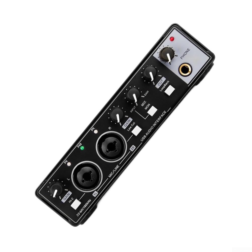 Interfaz de audio USB profesional, tarjeta de sonido de 32 bits/192 K para
