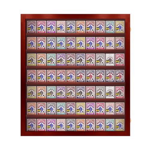 PENNZONI Card Deck Display Case - Holds 70 Playing & Trading Cards, Acrylic Wall Display Case | 4.5