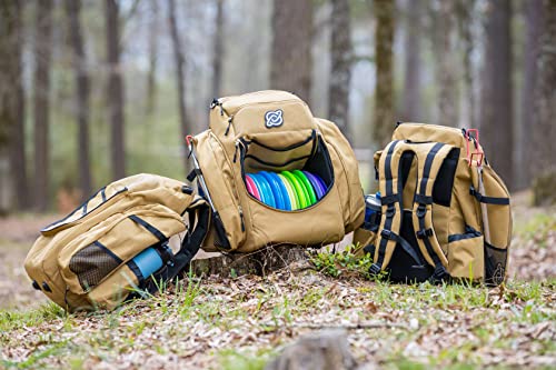 Discology Disc Golf Og V2 Disc Golf Bag | 26+ Disc Capacity | Premium Disc Golf Backpack Bag | Tough, Durable Design | 2 Large Top And Side Compartments | Top Patch Panel With Two Patchs Included #TOP4